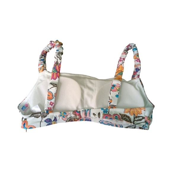 2/$25-SunDazed 34B/34C Floral Shirred Bikini Top With Adjustable Straps NWOT - Picture 9 of 9